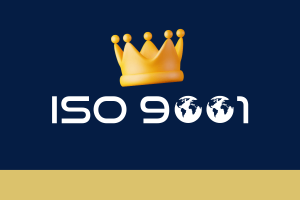 couronne de roi sur le terme "iso 9001"